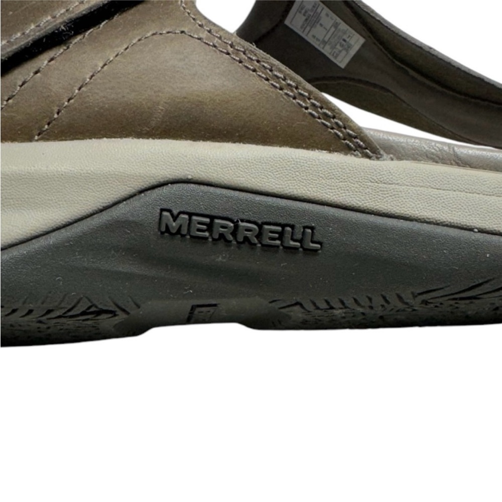 Merrell Tideriser Luna Leather Adjustable T-Strap Brindle Thong Sandals Size 10 - Picture 11 of 15